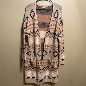 long Aztec cardigan